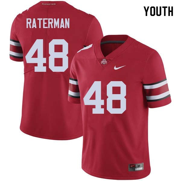 Ohio State Buckeyes #48 Clay Raterman Youth High School Jersey Red OSU91845